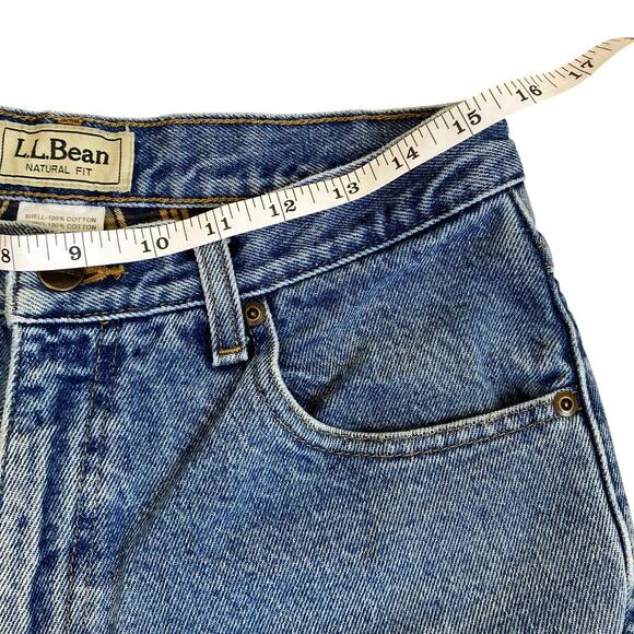 L.L. Bean Womens Vintage 90s Plaid Flannel Lined Jeans High Waisted Tapered Leg - Picture 15 of 16